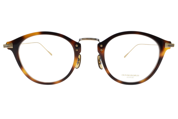 OLIVER PEOPLES 眼鏡CORDING 1007 (琥珀棕-金) 質感金屬半圓框款眼鏡